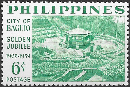 Philippine Commemorative Stamp from 1959 - City of Baguio, 50th Anniversary (1959)