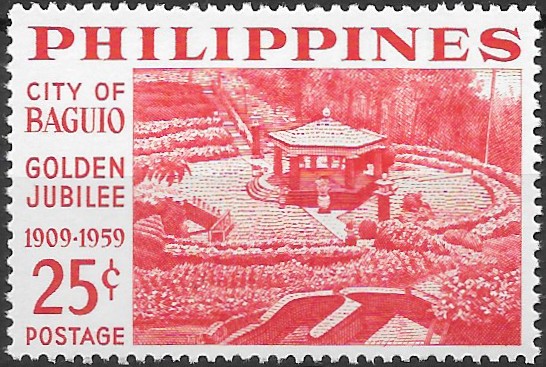 Philippine Commemorative Stamp from 1959 - City of Baguio, 50th Anniversary (1959)