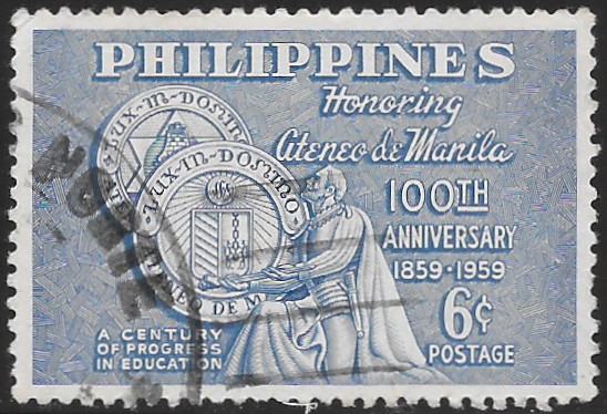 Philippine Commemorative Stamp from 1959 - Manila Athenaeum, 100th Anniversary