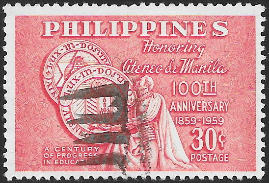 Philippine Commemorative Stamp from 1959 - Manila Athenaeum, 100th Anniversary