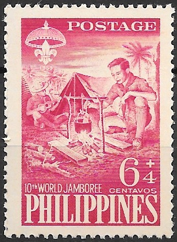 Philippine Semi-Postal Stamp from 1959 - 10th World Boy Scout Jamboree