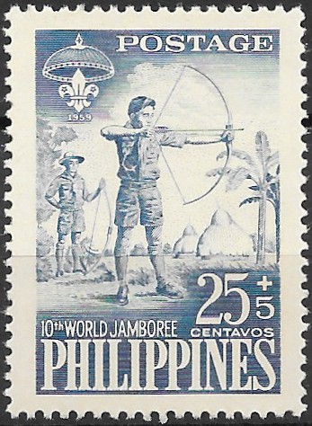 Philippine Semi-Postal Stamp from 1959 - 10th World Boy Scout Jamboree