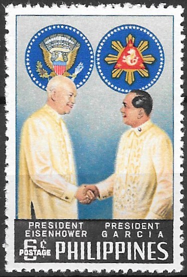 Philippine Commemorative Stamp from 1960 - Visit of President Eisenhower