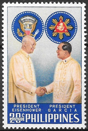 Philippine Commemorative Stamp from 1960 - Visit of President Eisenhower