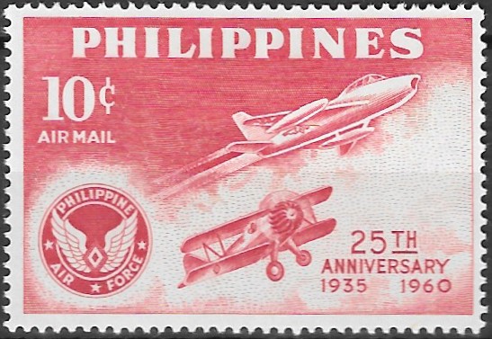 Philippine Air Mail Stamp from 1960 - Philippine Air Force, 25th Anniversary