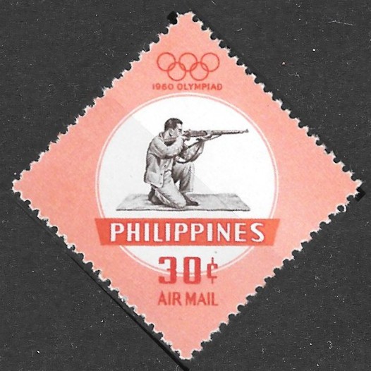 Philippine Air Mail Stamp from 1960 - Summer Olympic Games 1960 - Rome