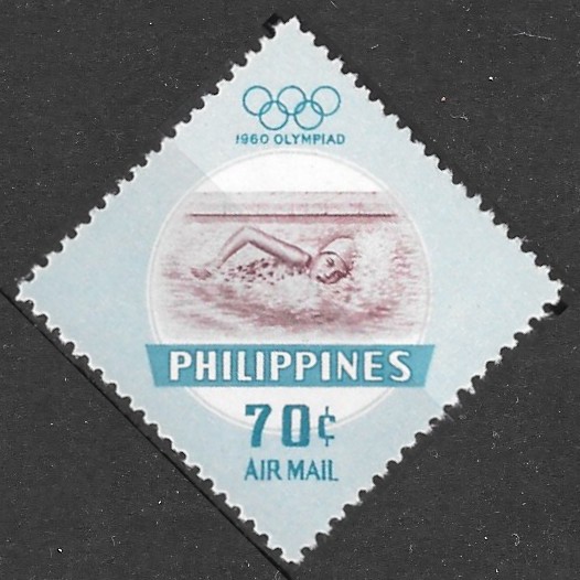 Philippine Air Mail Stamp from 1960 - Summer Olympic Games 1960 - Rome