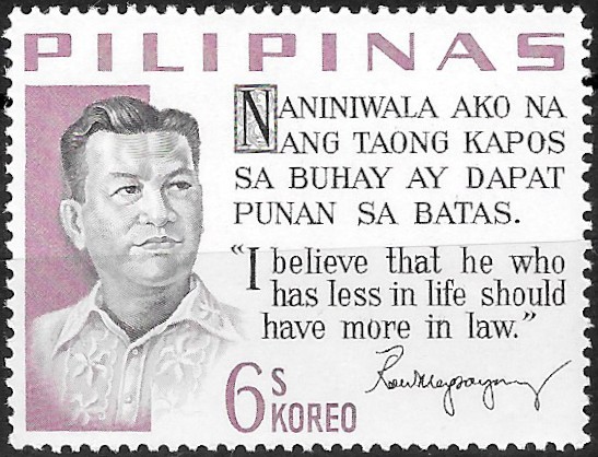 Philippine Commemorative Stamp from 1963 - Presidential Sayings