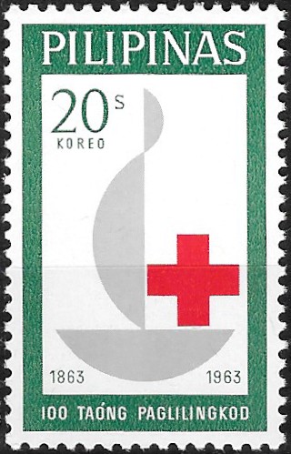 Philippine Commemorative Stamp from 1963 - Red Cross Centenary