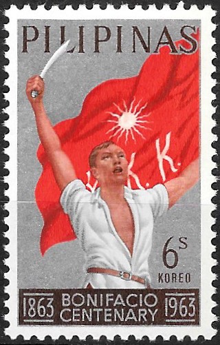 Philippine Commemorative Stamp from 1963 - Centenary of the birth of Andres Bonifacio
