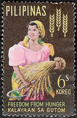 Philippine Commemorative Stamp from 1963 - Freedom from Hunger