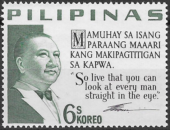 Philippine Commemorative Stamp from 1965 - Presidential Sayings