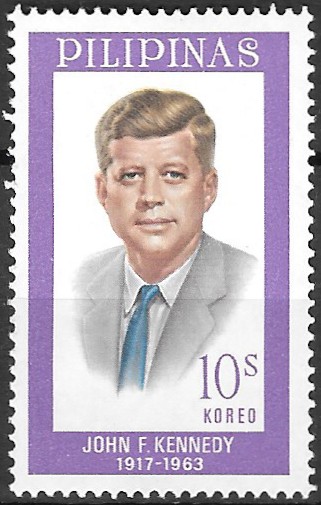 Philippine Commemorative Stamp from 1965 - John Fitzgerald Kennedy