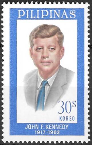 Philippine Commemorative Stamp from 1965 - John Fitzgerald Kennedy