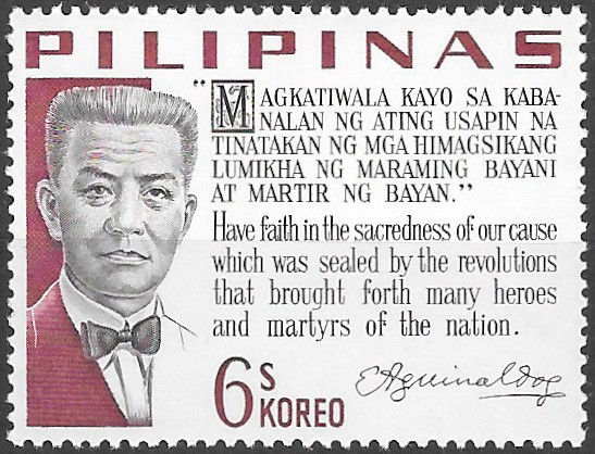Philippine Commemorative Stamp from 1966 - Presidential Sayings