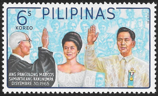 Philippine Commemorative Stamp from 1966 - Inauguration of President Ferdinand E. Marcos