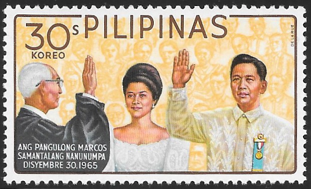 Philippine Commemorative Stamp from 1966 - Inauguration of President Ferdinand E. Marcos