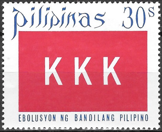 Philippine Commemorative Stamp from 1972 - Development of the Philippine Flag