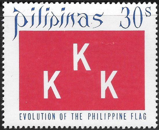 Philippine Commemorative Stamp from 1972 - Development of the Philippine Flag