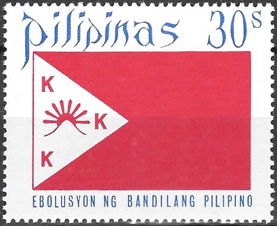 Philippine Commemorative Stamp from 1972 - Development of the Philippine Flag
