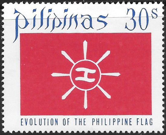 Philippine Commemorative Stamp from 1972 - Development of the Philippine Flag