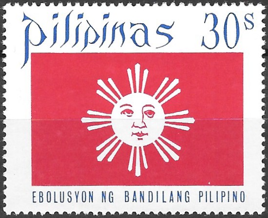 Philippine Commemorative Stamp from 1972 - Development of the Philippine Flag