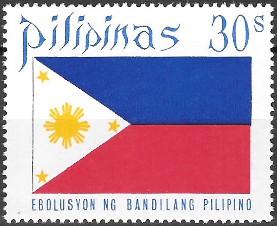 Philippine Commemorative Stamp from 1972 - Development of the Philippine Flag