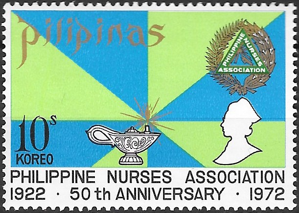 Philippine Commemorative Stamp from 1972 - 50th Anniversary of the Philippine Nurses Association