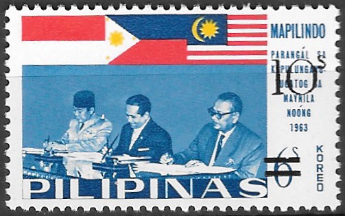 Philippine Definitive Stamp from 1973 - Signing of Manila Agreement