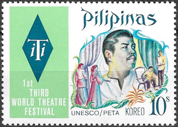 Philippine Commemorative Stamp from 1973 - 1st Festival of 3rd World Theatres