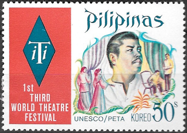 Philippine Commemorative Stamp from 1973 - 1st Festival of 3rd World Theatres