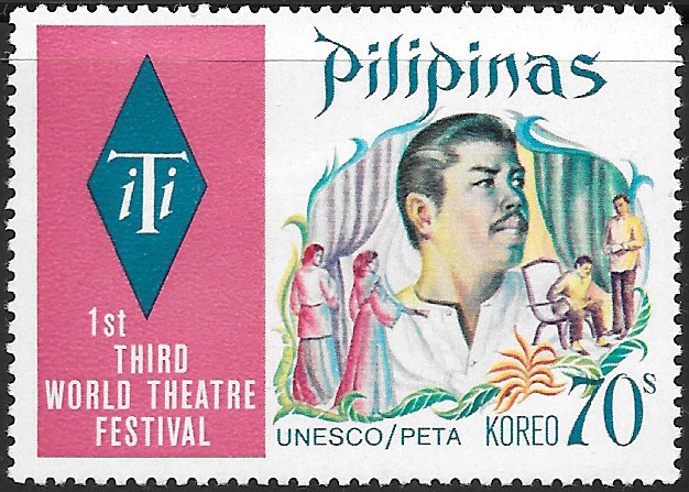 Philippine Commemorative Stamp from 1973 - 1st Festival of 3rd World Theatres