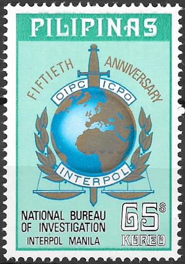 Philippine Commemorative Stamp from 1973 - Interpol