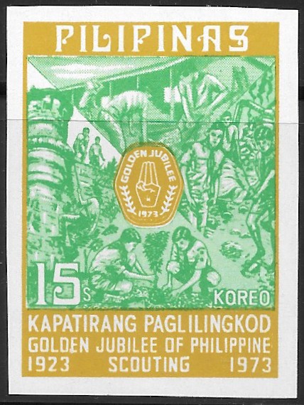 Philippine Commemorative Stamp from 1973 - Golden Jubilee of Philippine Scouting