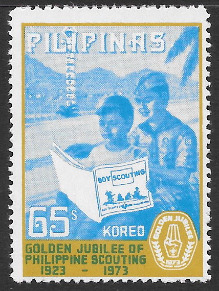 Philippine Commemorative Stamp from 1973 - Golden Jubilee of Philippine Scouting