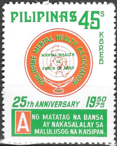 Philippine Commemorative Stamp from 1975 - 25th Anniversary Mental Health Association