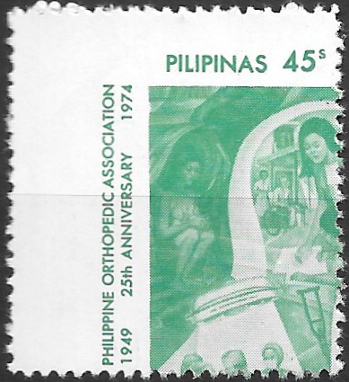 Philippine Commemorative Stamp from 1975 - Philippine Orthopedic Association - 25th anniv.