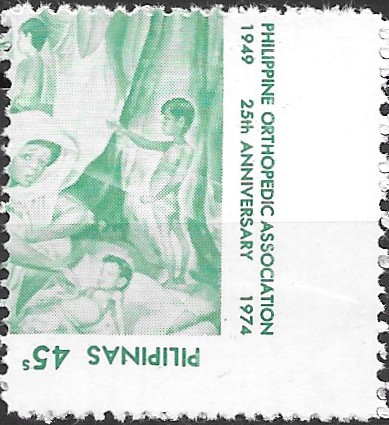 Philippine Commemorative Stamp from 1975 - Philippine Orthopedic Association - 25th anniv.