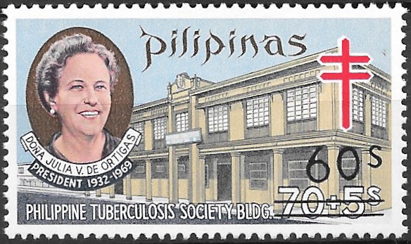 Philippine Definitive Stamp from 1975 - Fight Against Tuberculosis