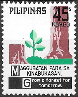 Philippine Commemorative Stamp from 1975 - Forest Conservation