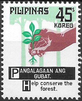 Philippine Commemorative Stamp from 1975 - Forest Conservation