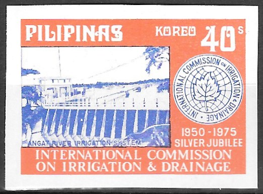 Philippine Commemorative Stamp from 1975 - 25th Anniv. of the Intl. Irrigation and Drainage Commission