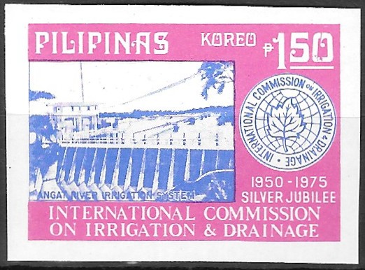 Philippine Commemorative Stamp from 1975 - 25th Anniv. of the Intl. Irrigation and Drainage Commission