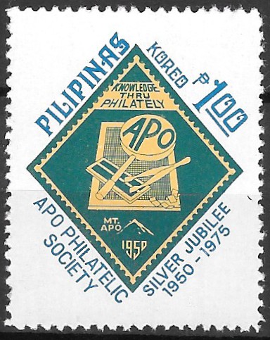 Philippine Commemorative Stamp from 1975 - 25 Years Philatelic Association APO