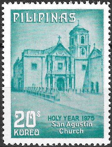 Philippine Commemorative Stamp from 1975 - Holy Year - Churches