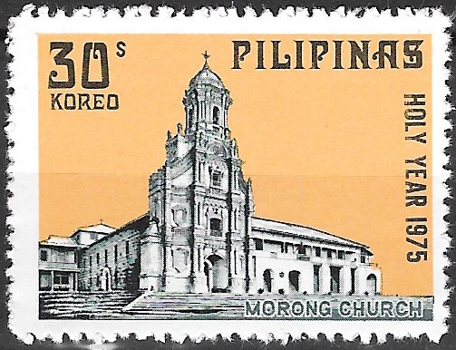Philippine Commemorative Stamp from 1975 - Holy Year - Churches
