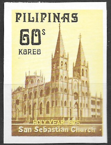 Philippine Commemorative Stamp from 1975 - Holy Year - Churches