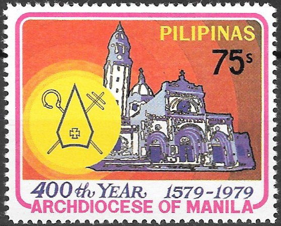 Philippine Commemorative Stamp from 1979 - 400th anniv of Archdiocese of Manila