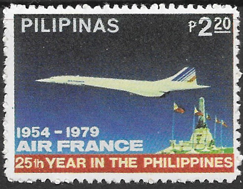 Philippine Commemorative Stamp from 1979 - Air France, 25th Year in the Philippines