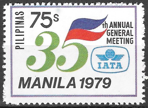 Philippine Commemorative Stamp from 1979 - International air transport association, 35th annual general